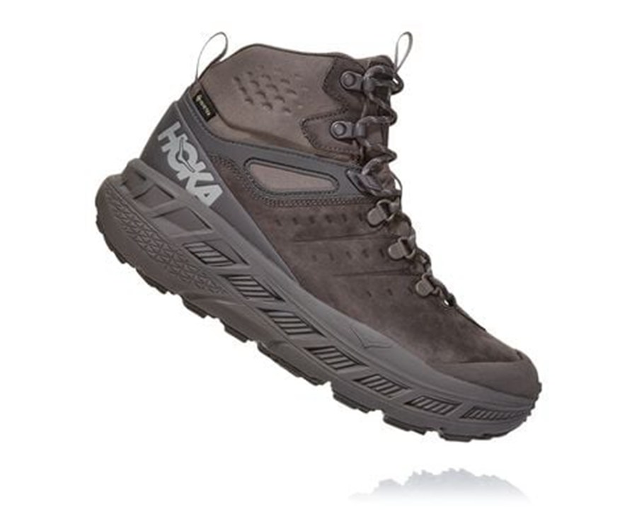 Hiking Boots Mens - Hoka One One Stinson Mid GORE-TEX - Brown - STMUBCF-49